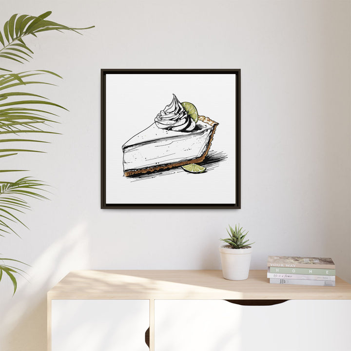 Key Lime Pie Canvas with Floating Frame