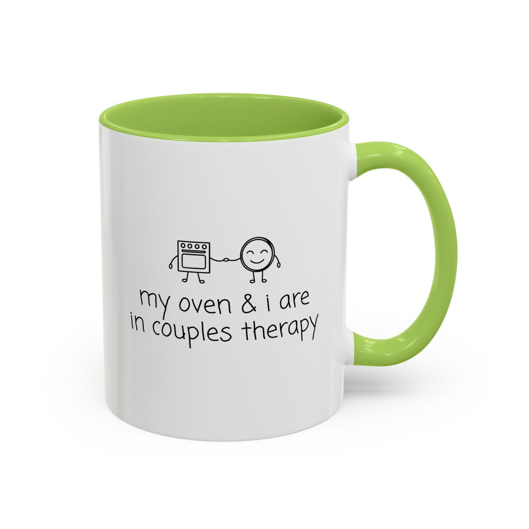 Couples Therapy With Oven Color Accent Mug