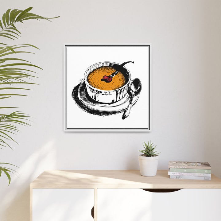 Crème Brûlée Canvas with Floating Frame