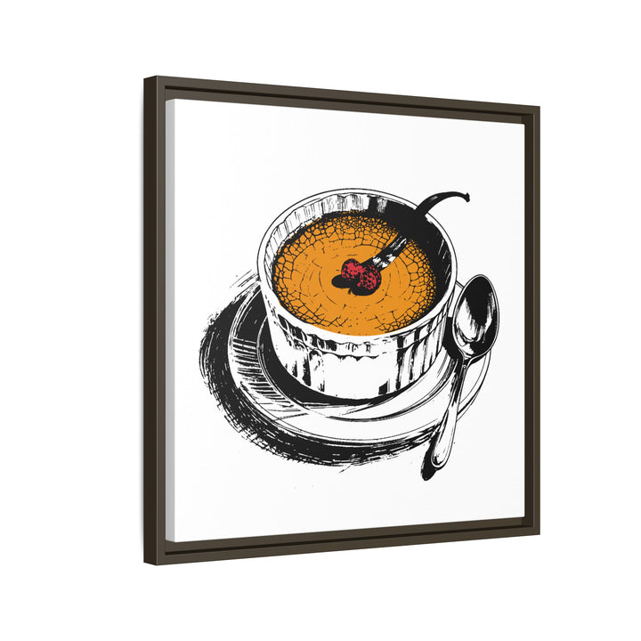 Crème Brûlée Canvas with Floating Frame