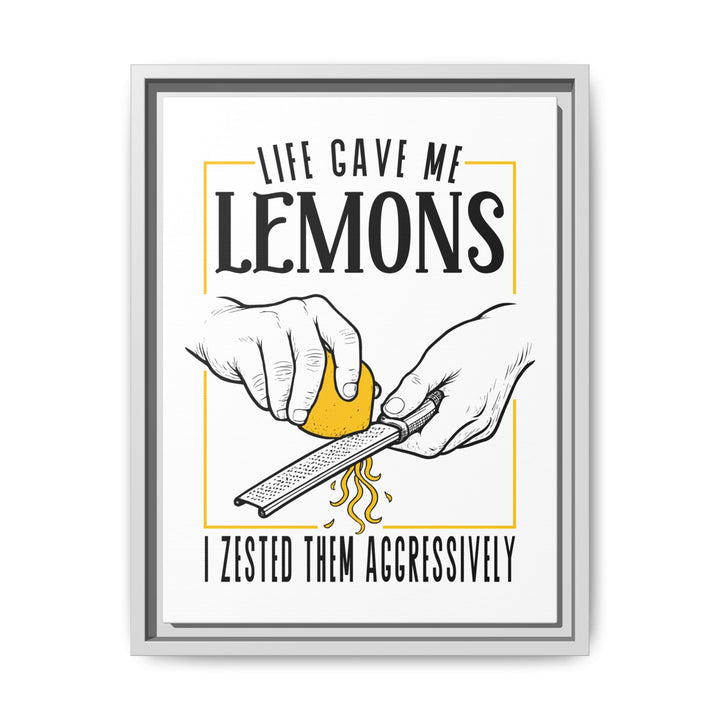 Life Gave Me Lemons Canvas with Floating Frame