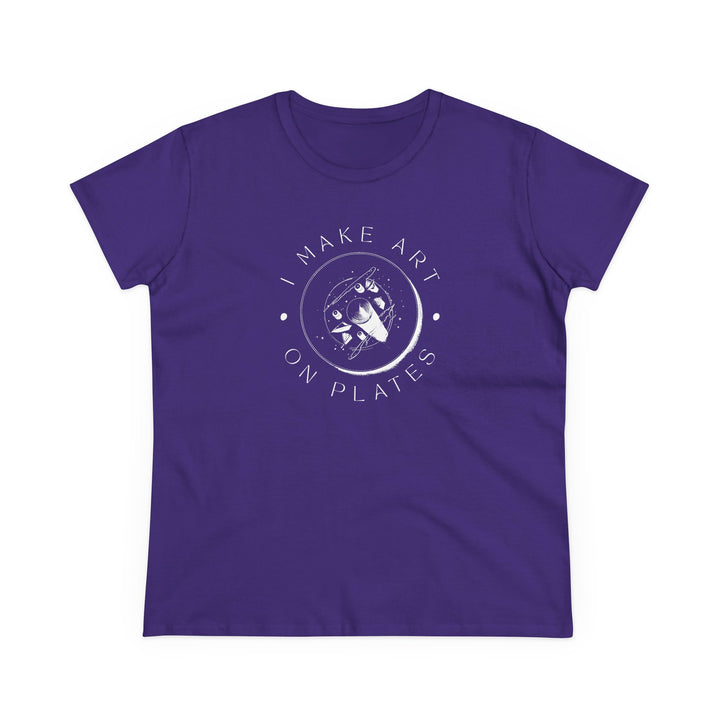 I Make Art on Plates Women's Cotton T-Shirt