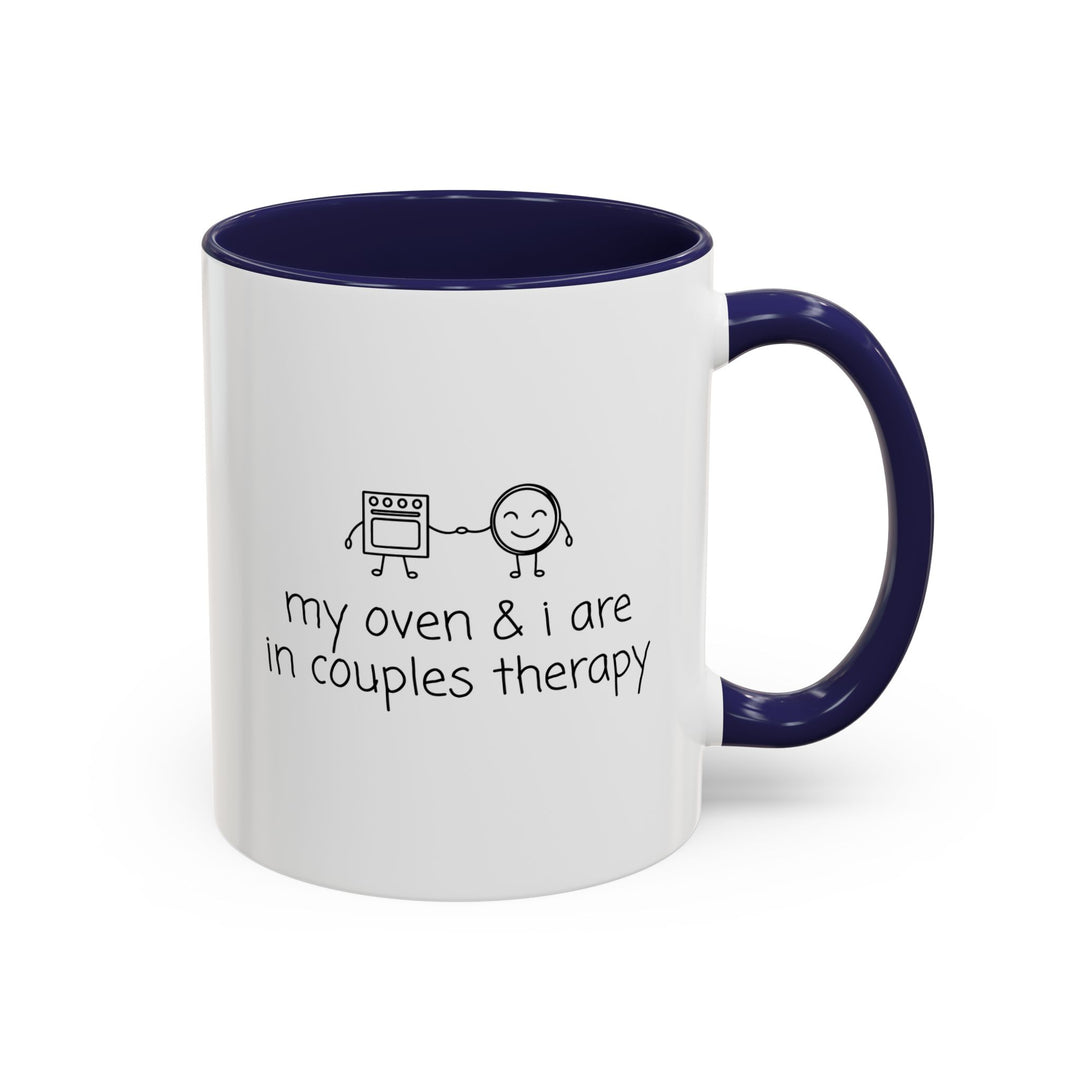 Couples Therapy With Oven Color Accent Mug