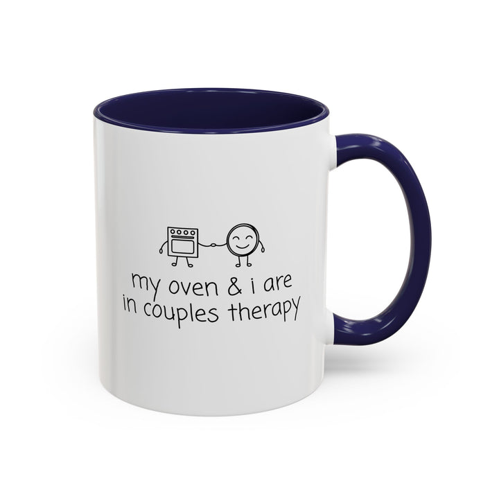 Couples Therapy With Oven Color Accent Mug