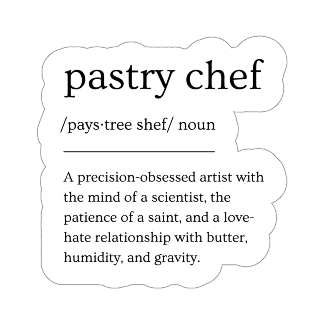 Pastry Chef Definition Vinyl Sticker