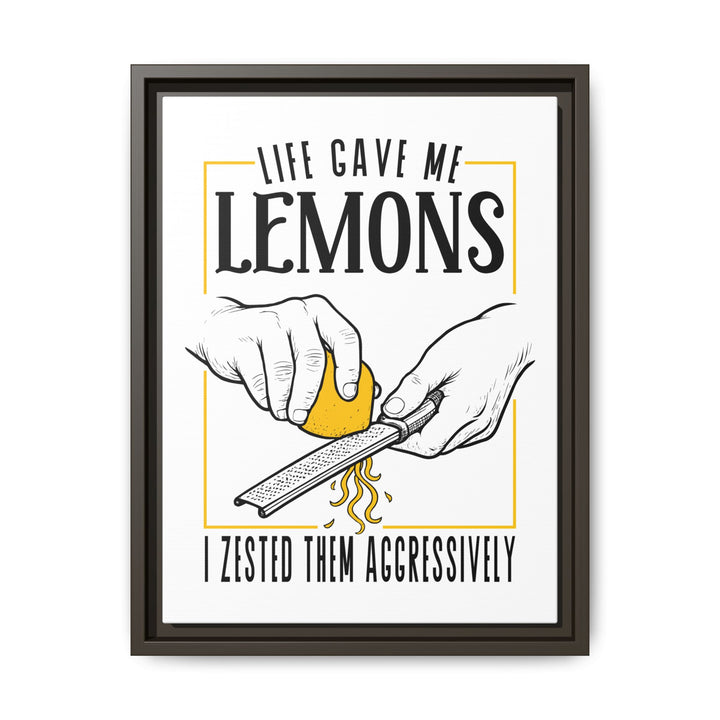 Life Gave Me Lemons Canvas with Floating Frame