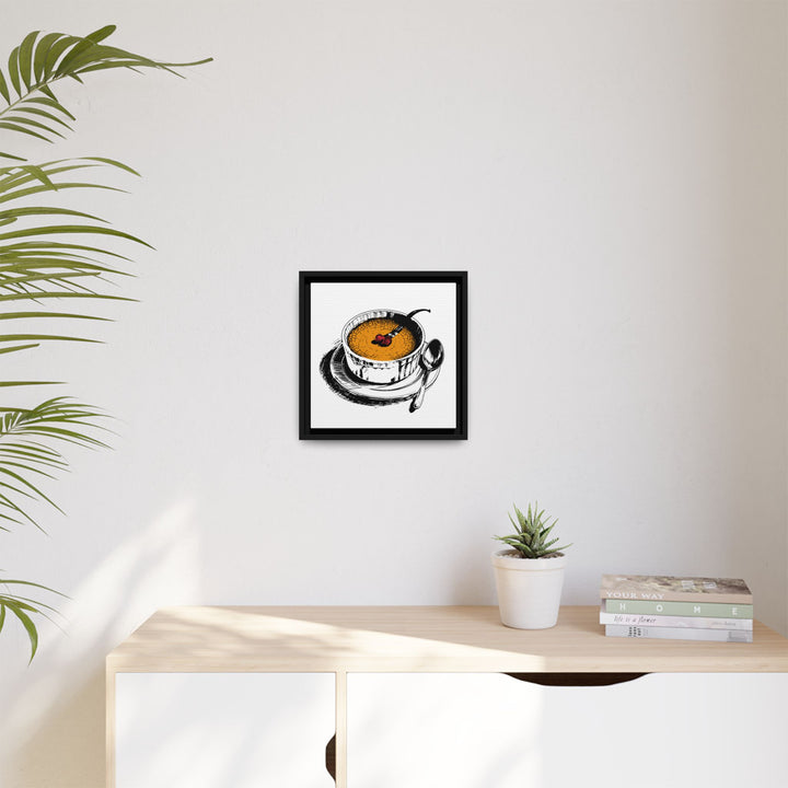 Crème Brûlée Canvas with Floating Frame