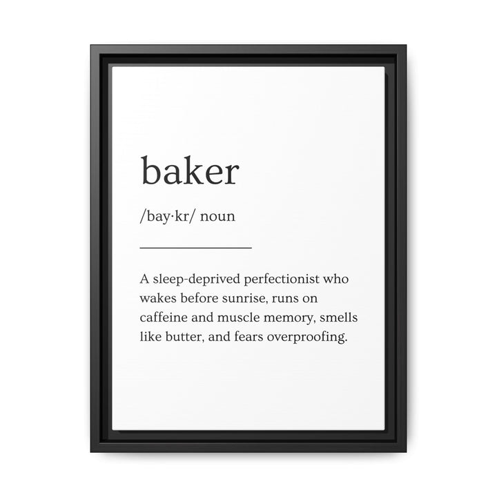 Baker Definition Framed Canvas