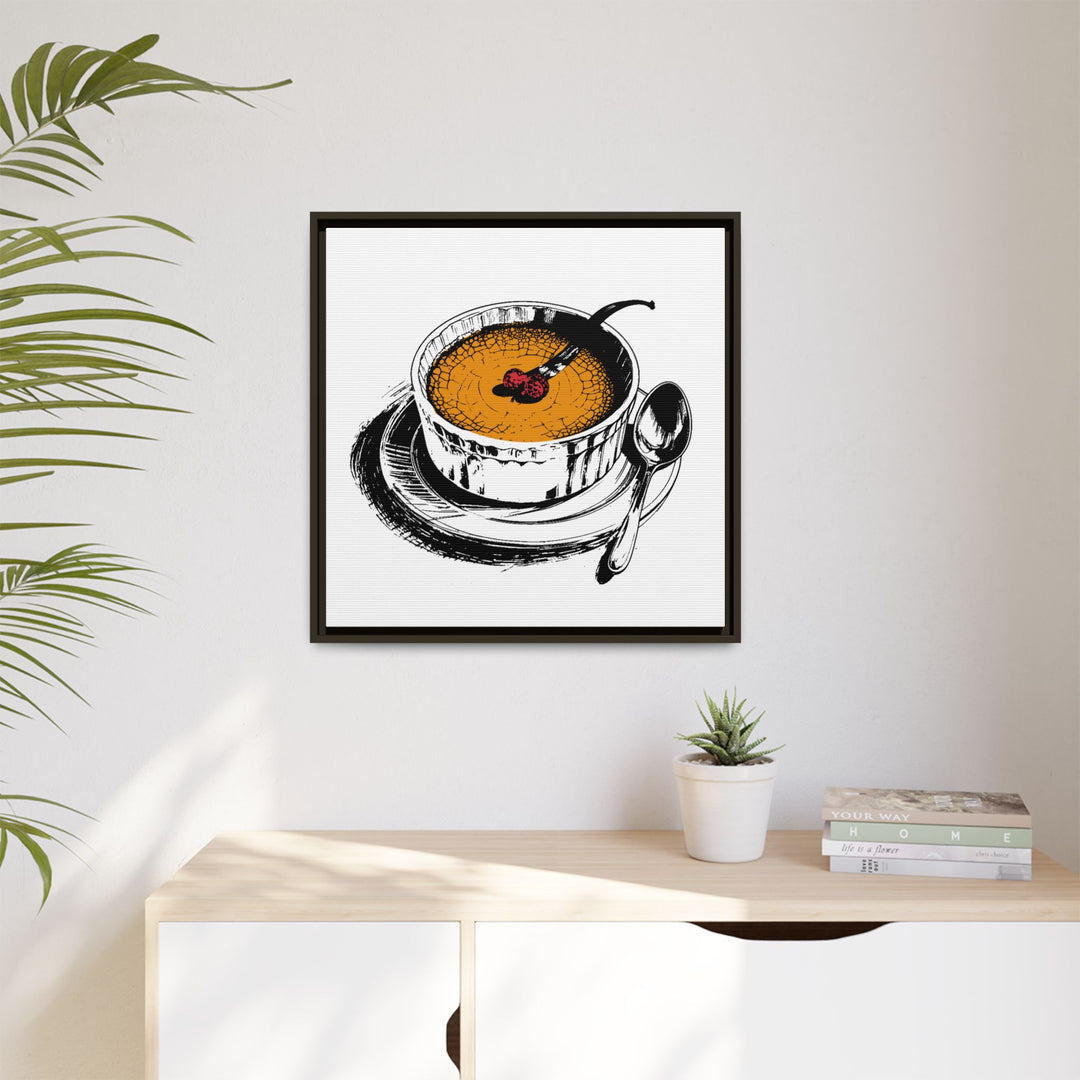 Crème Brûlée Canvas with Floating Frame