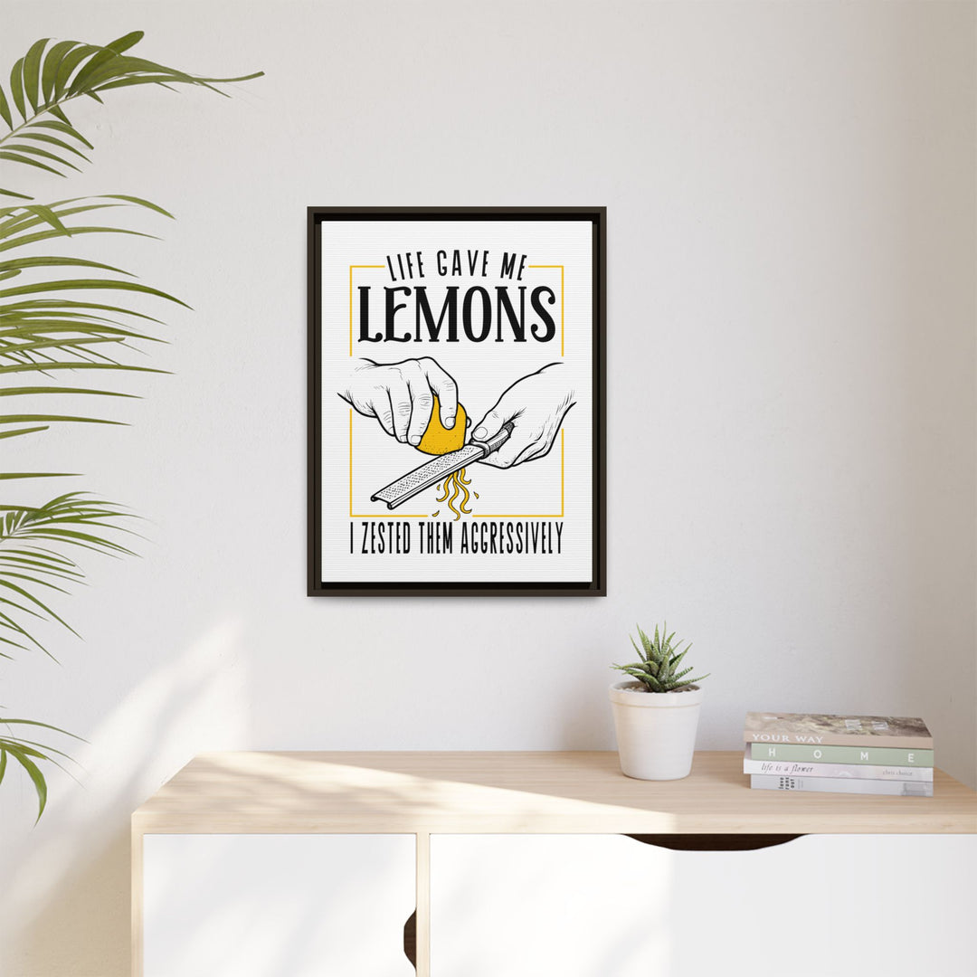 Life Gave Me Lemons Canvas with Floating Frame