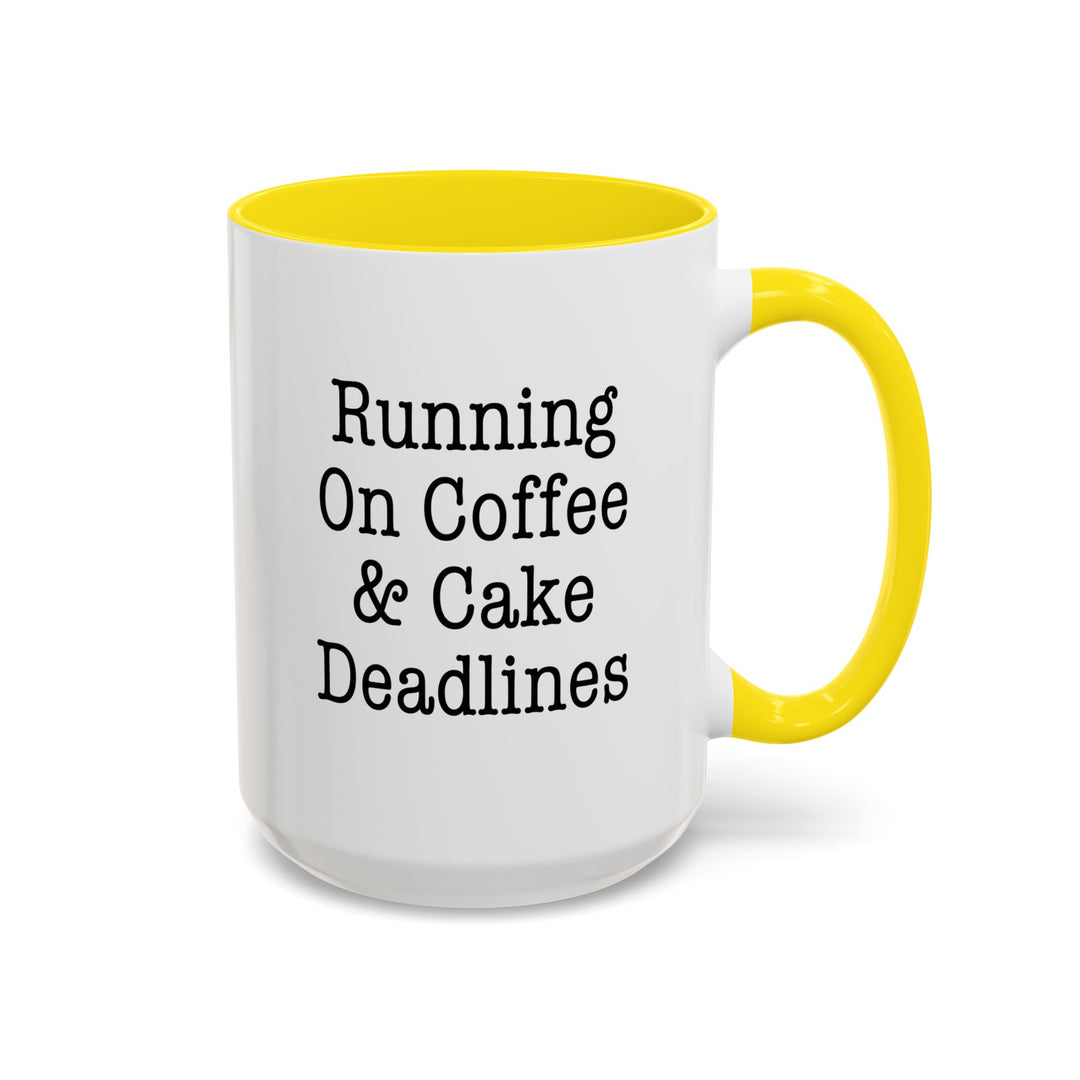 Coffee & Cake Deadlines Color Accent Mug