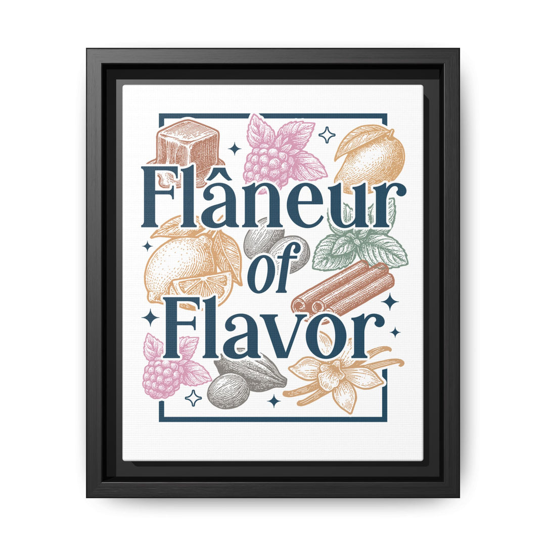 Flâneur of Flavor Framed Canvas