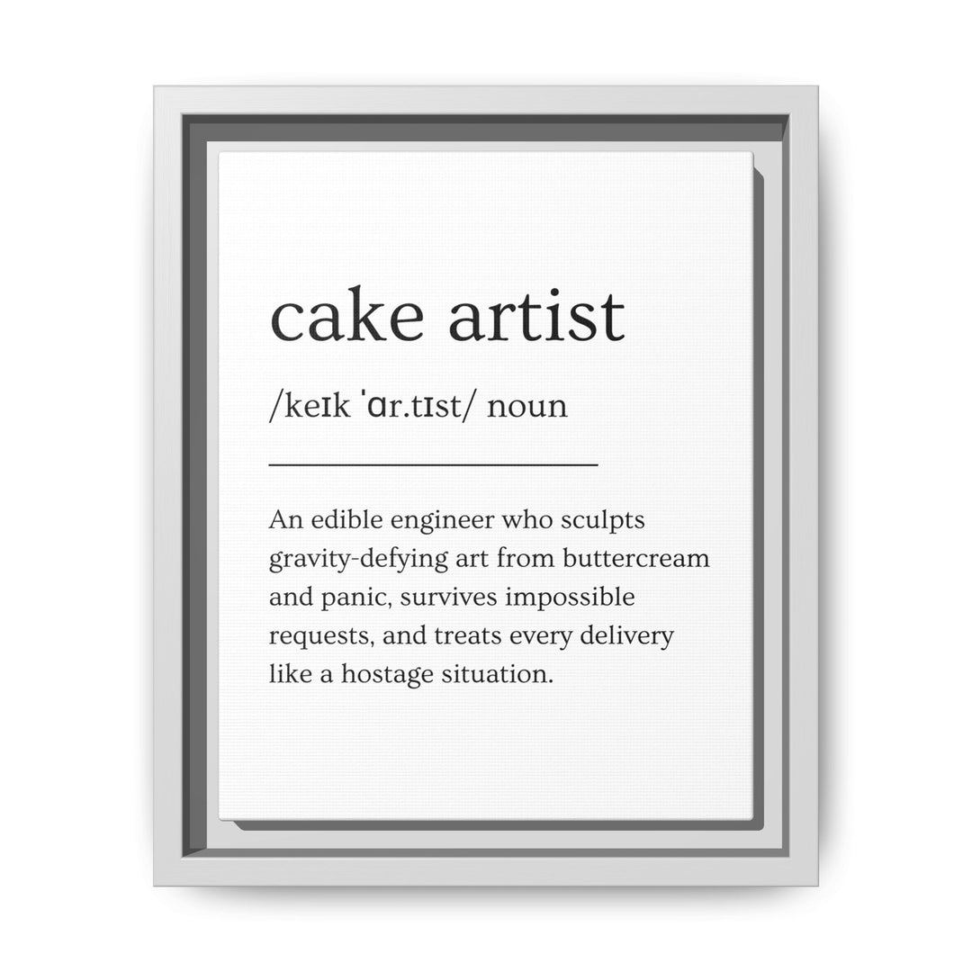 Cake Artist Definition Framed Canvas
