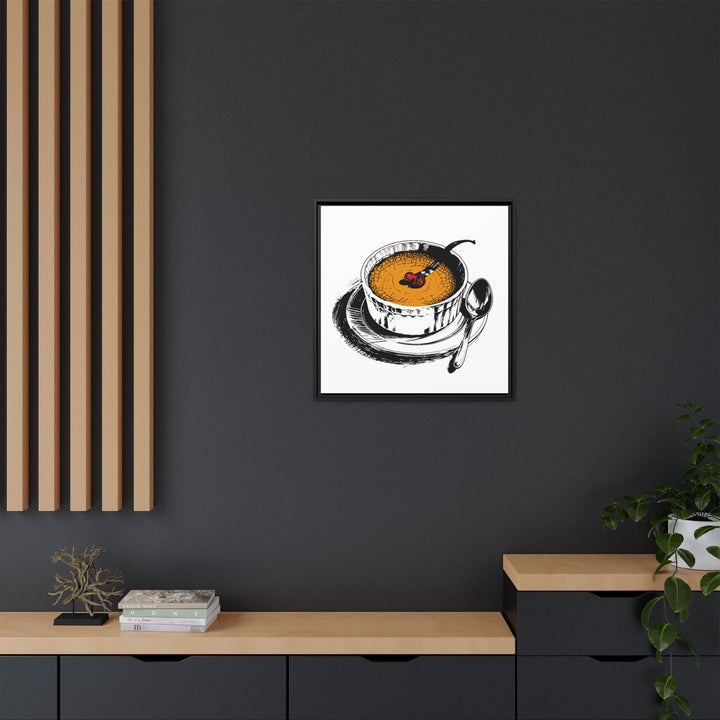 Crème Brûlée Canvas with Floating Frame