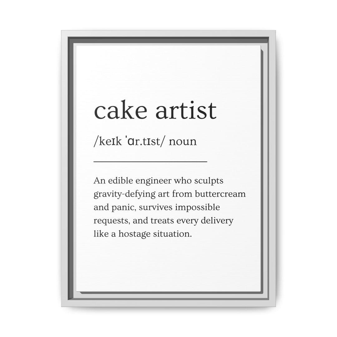 Cake Artist Definition Framed Canvas