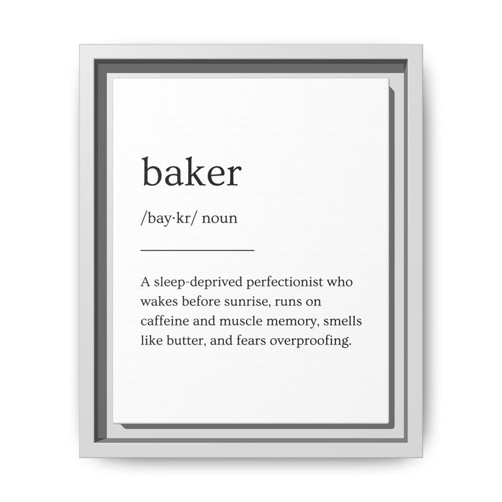 Baker Definition Framed Canvas