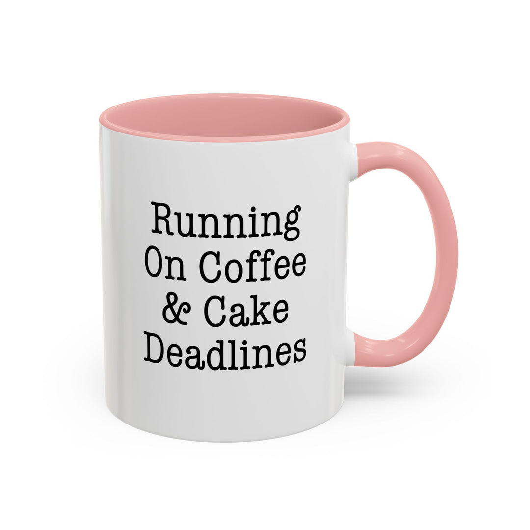 Coffee & Cake Deadlines Color Accent Mug