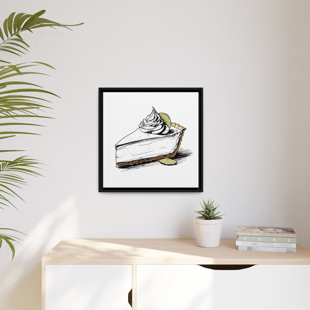 Key Lime Pie Canvas with Floating Frame