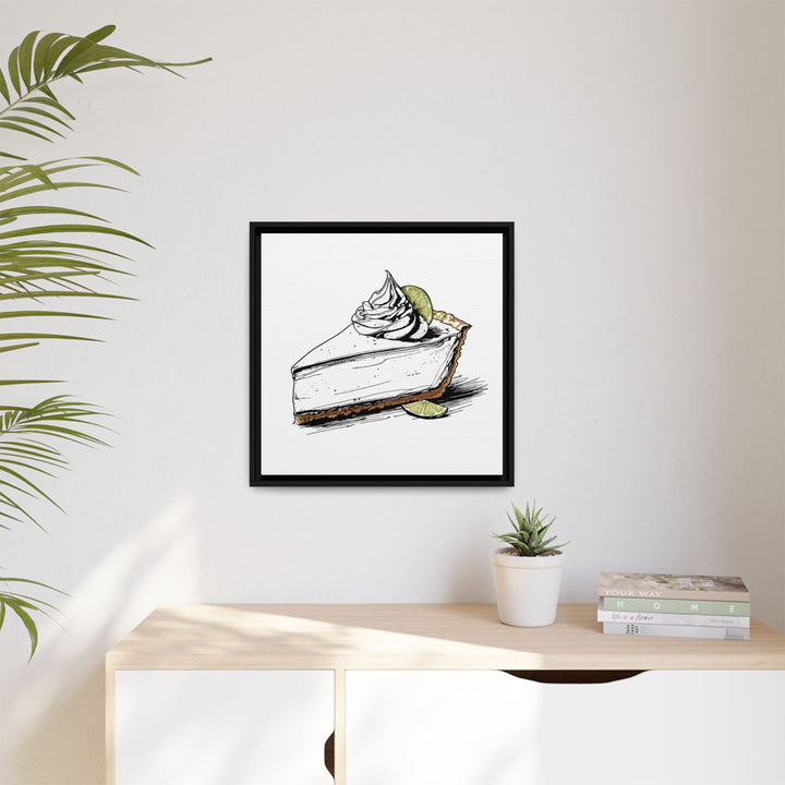 Key Lime Pie Canvas with Floating Frame