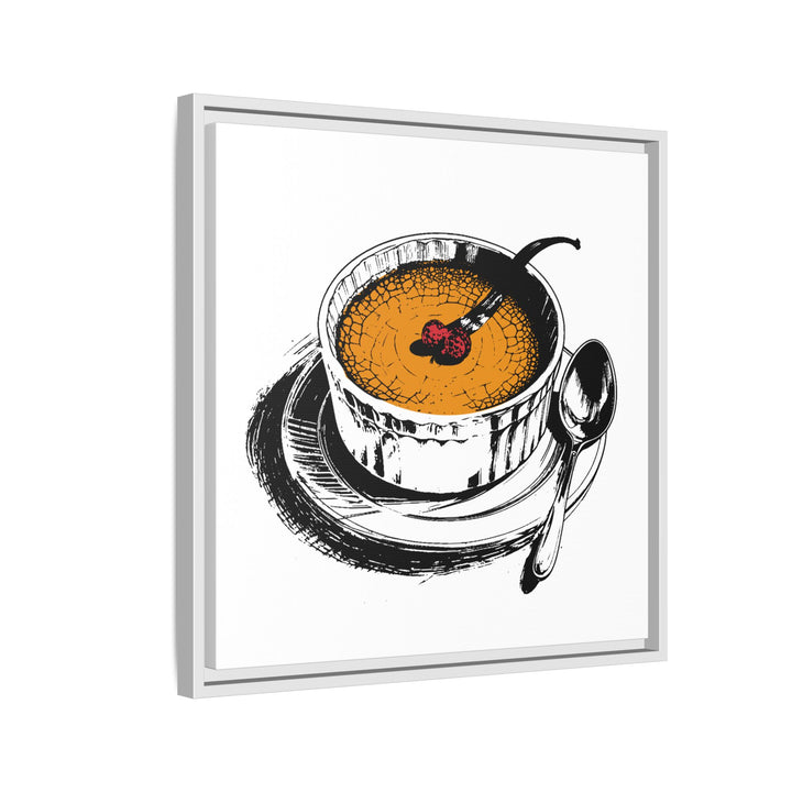 Crème Brûlée Canvas with Floating Frame