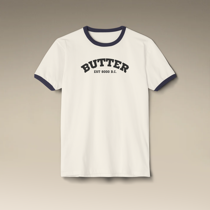 Butter Est. 8000 B.C. Ringer T-Shirt