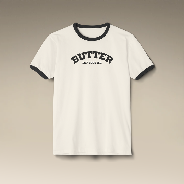 Butter Est. 8000 B.C. Ringer T-Shirt