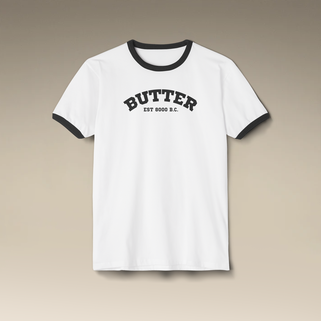 Butter Est. 8000 B.C. Ringer T-Shirt