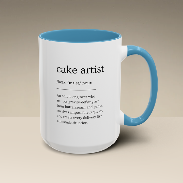 Cake Artist Definition Color Accent Mug
