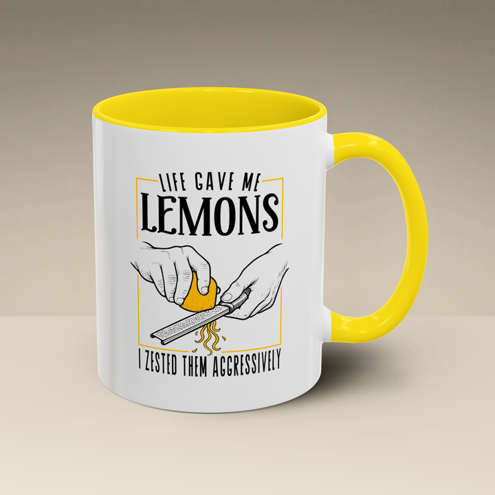 Life Gave Me Lemons Color Accent Mug