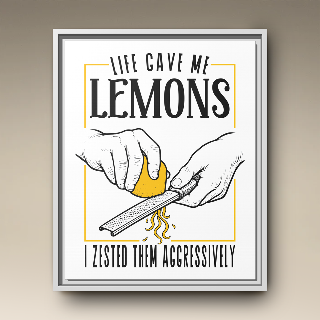 Life Gave Me Lemons Framed Canvas