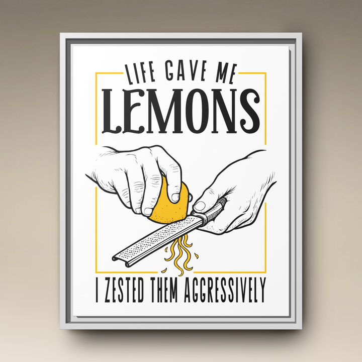 Life Gave Me Lemons Framed Canvas