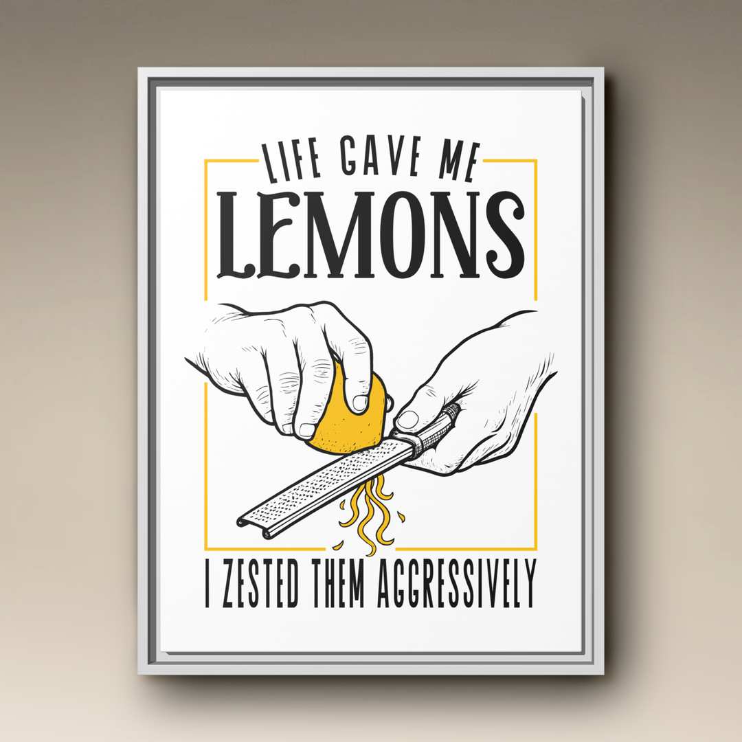 Life Gave Me Lemons Framed Canvas