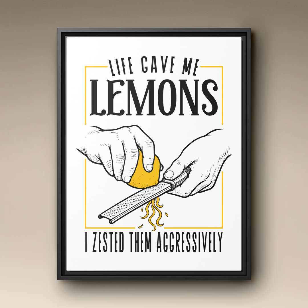 Life Gave Me Lemons Framed Canvas