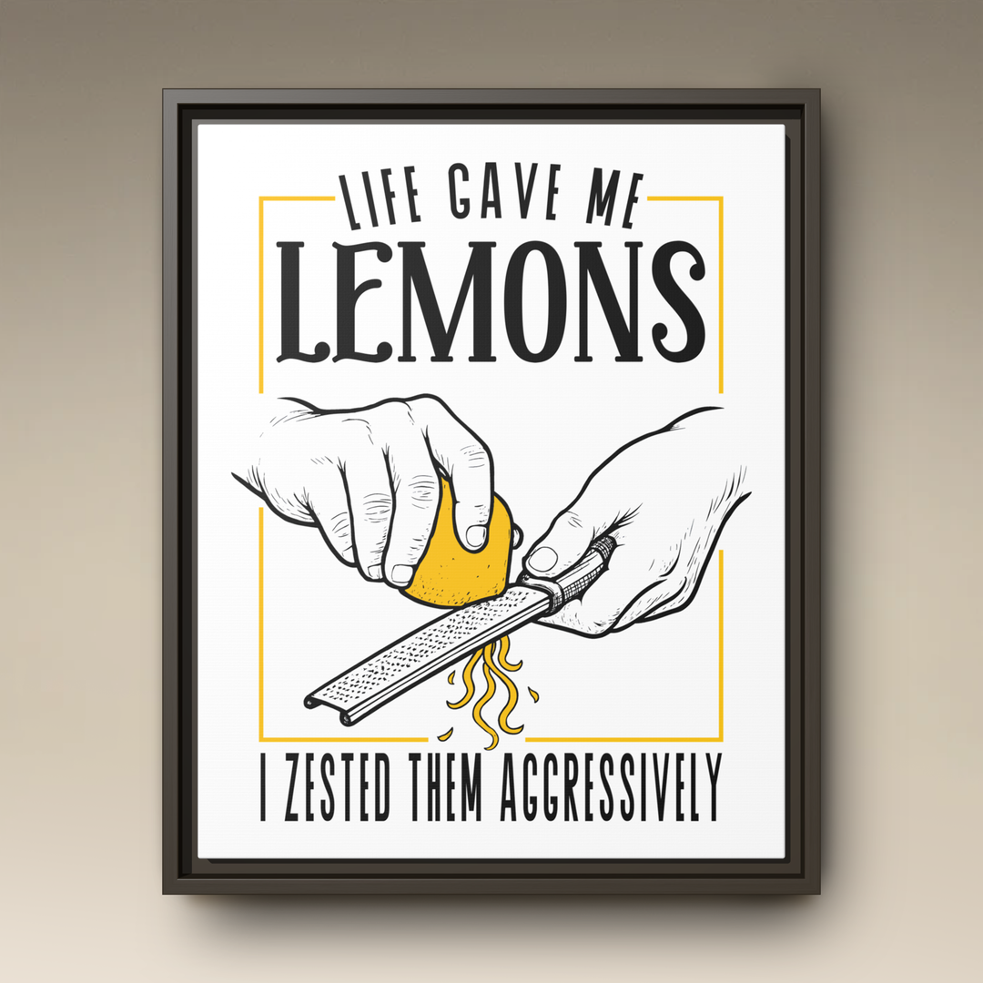 Life Gave Me Lemons Framed Canvas