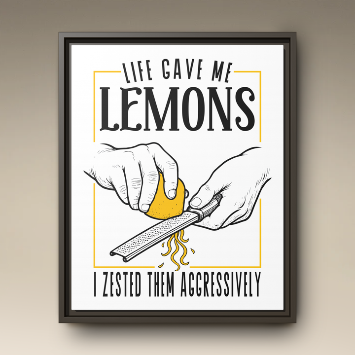 Life Gave Me Lemons Framed Canvas