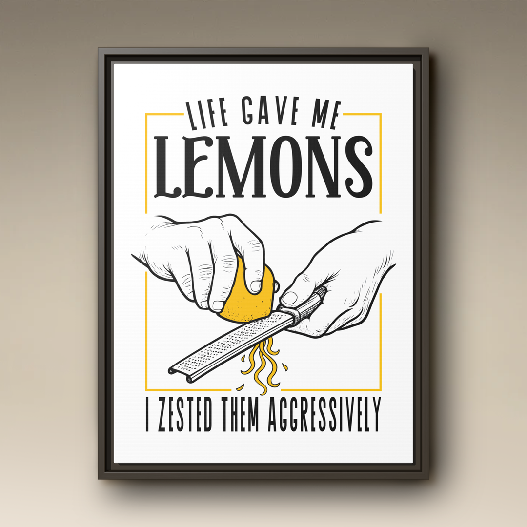 Life Gave Me Lemons Framed Canvas