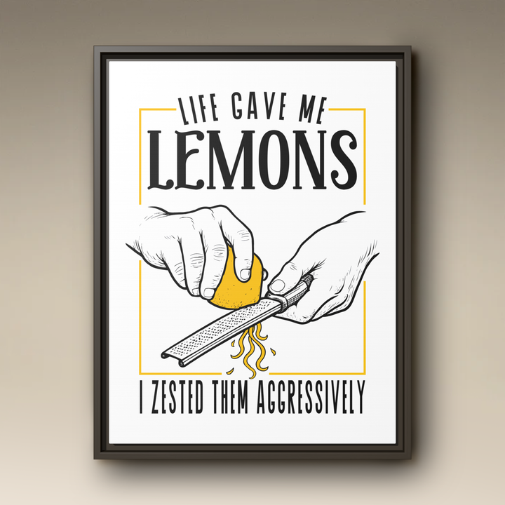 Life Gave Me Lemons Framed Canvas