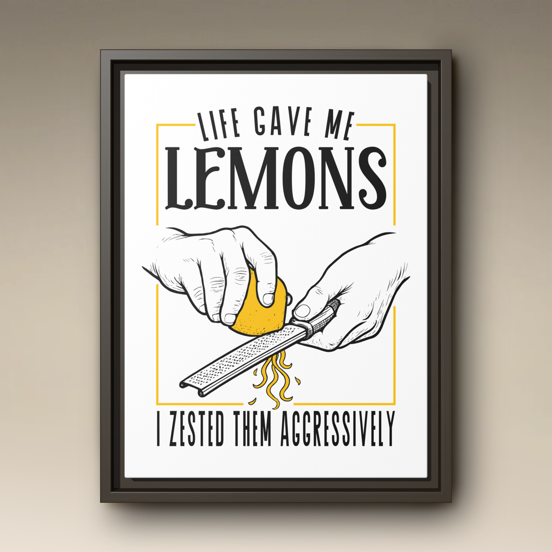 Life Gave Me Lemons Framed Canvas