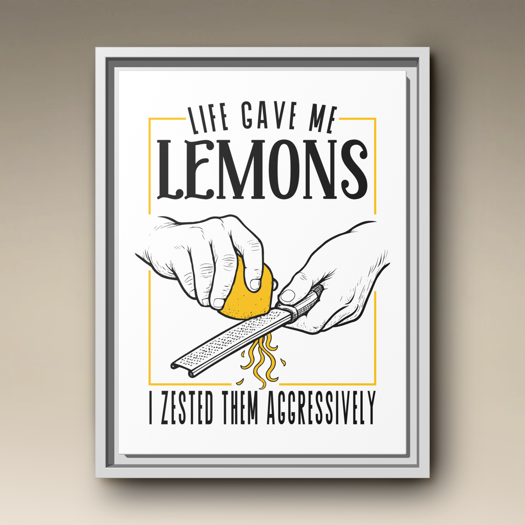 Life Gave Me Lemons Framed Canvas