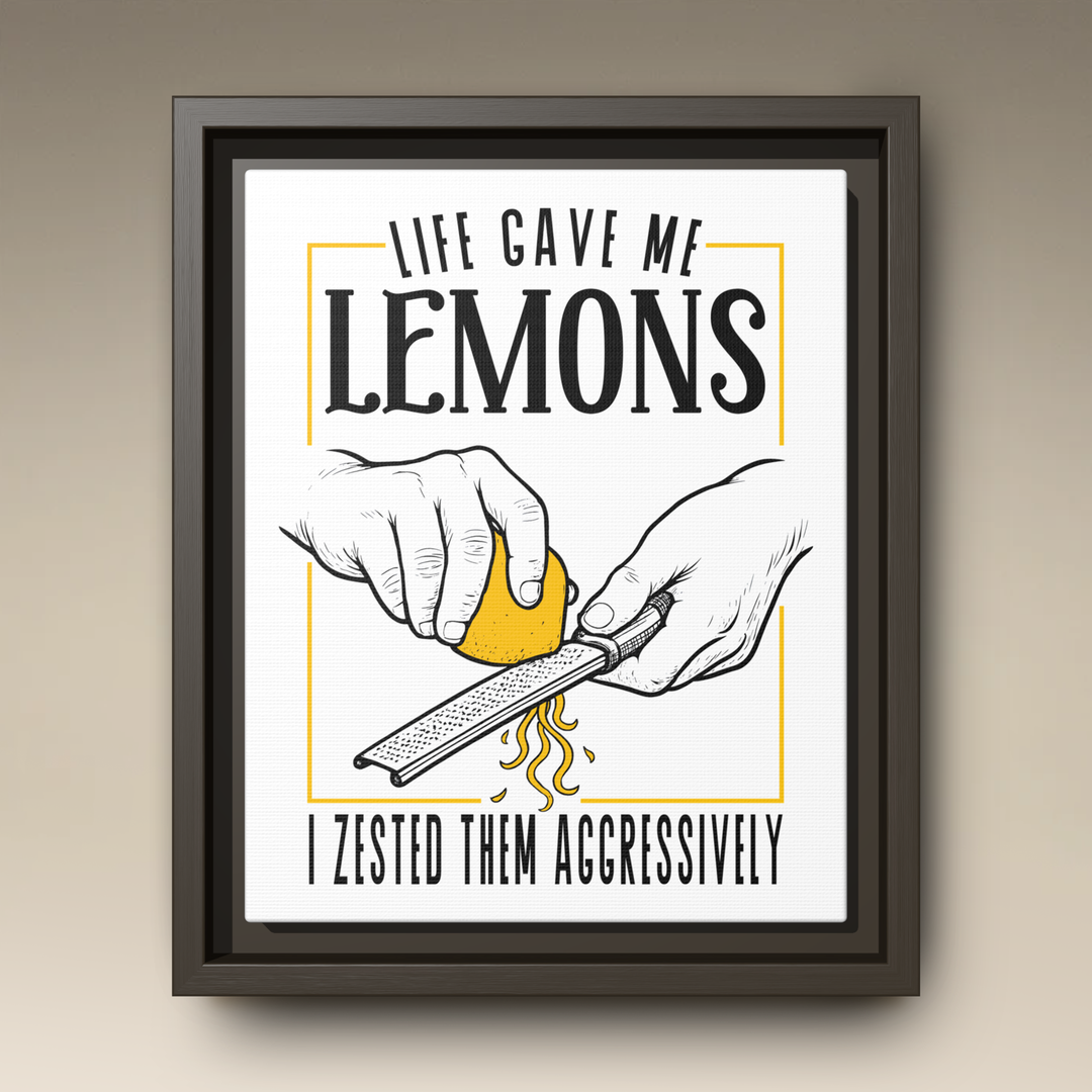 Life Gave Me Lemons Framed Canvas