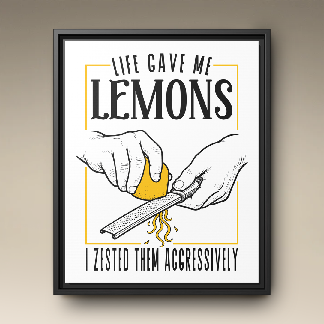 Life Gave Me Lemons Framed Canvas