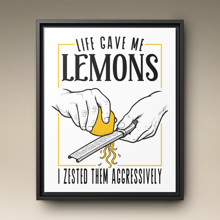Life Gave Me Lemons Framed Canvas