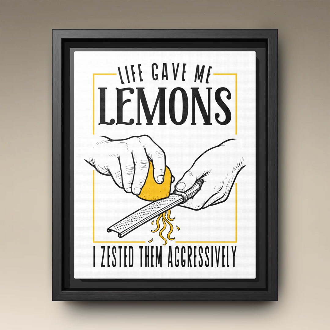 Life Gave Me Lemons Framed Canvas