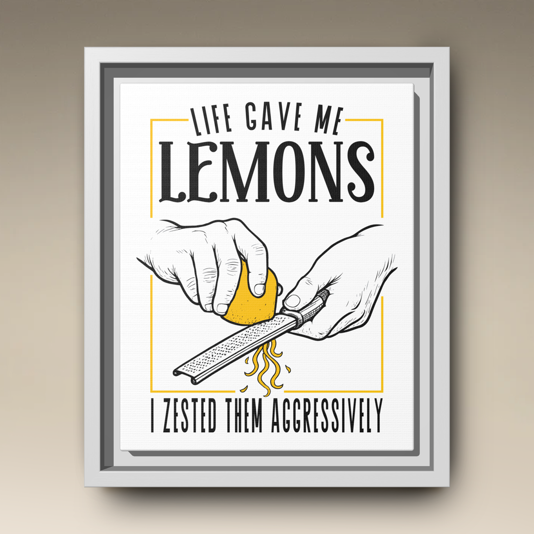 Life Gave Me Lemons Framed Canvas