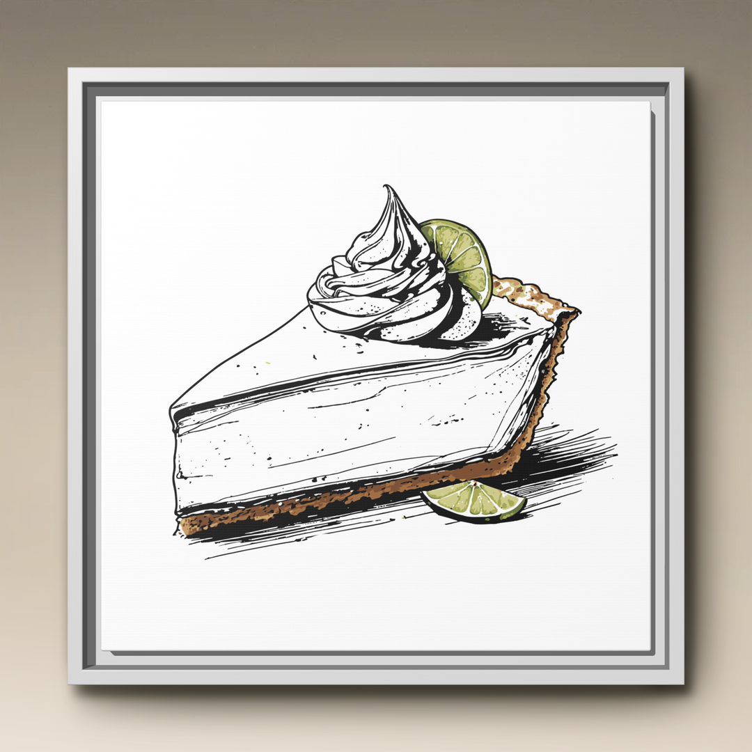 Key Lime Pie Framed Canvas