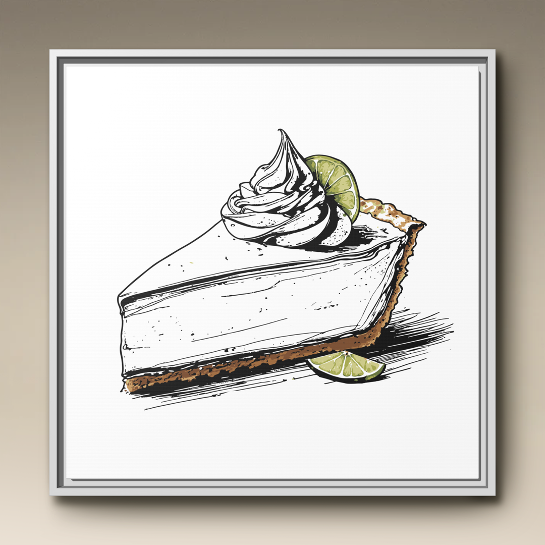 Key Lime Pie Framed Canvas