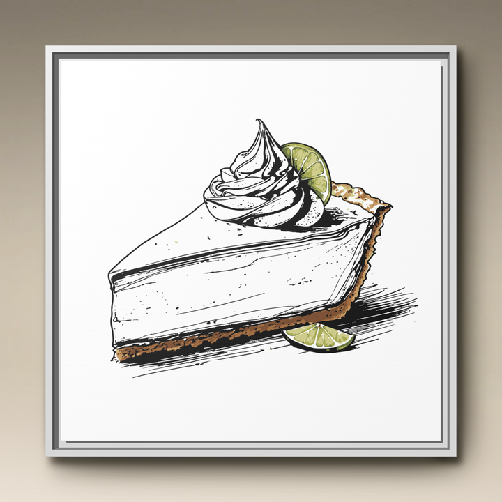 Key Lime Pie Framed Canvas