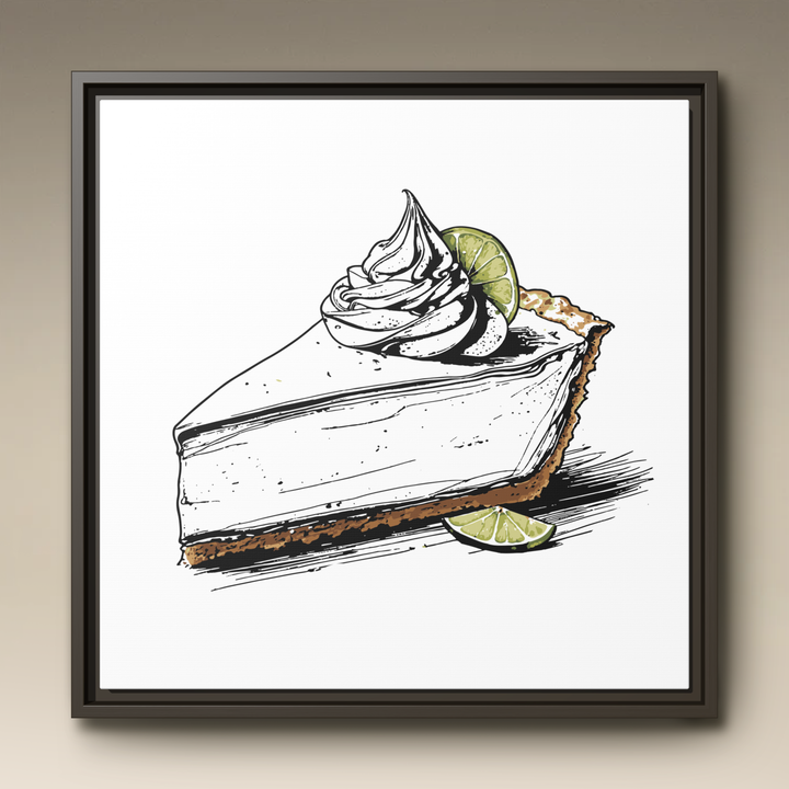Key Lime Pie Framed Canvas