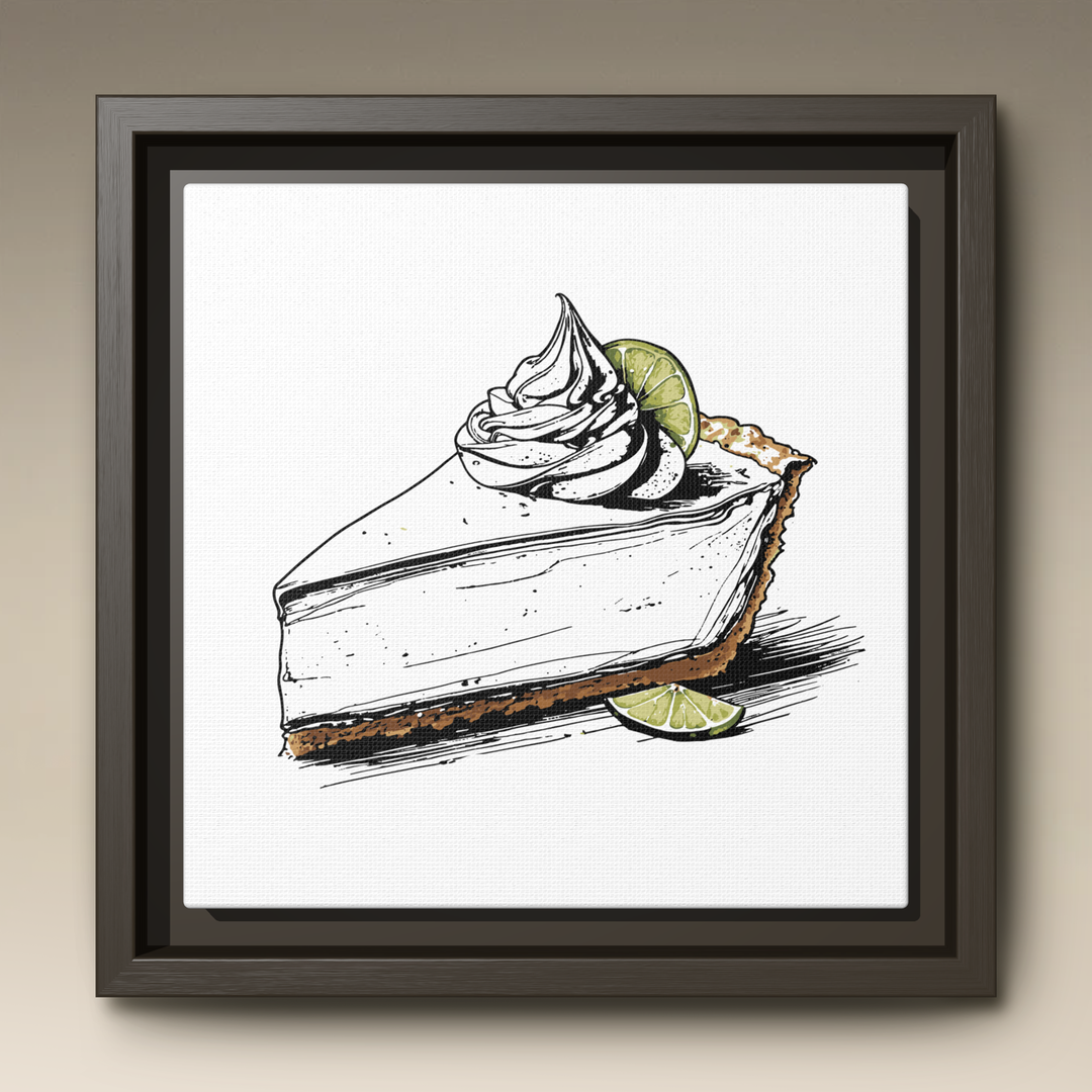 Key Lime Pie Framed Canvas