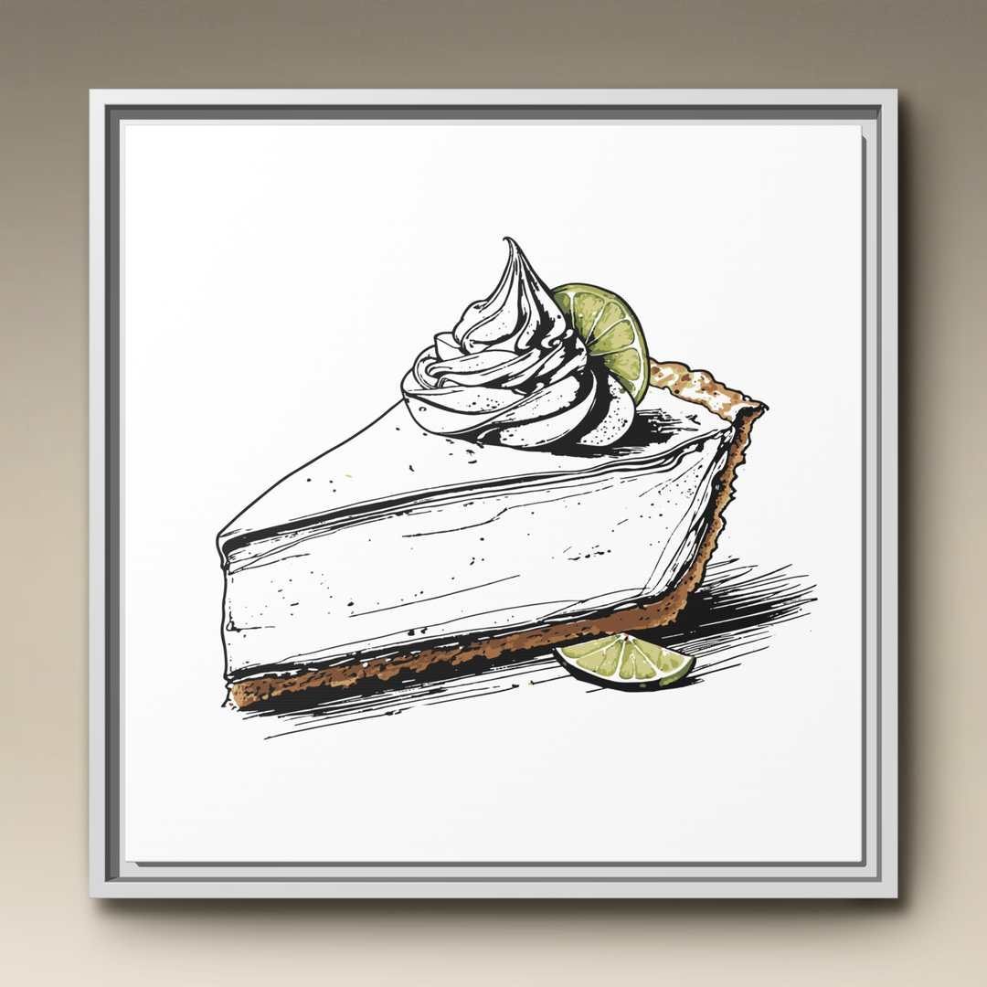 Key Lime Pie Framed Canvas